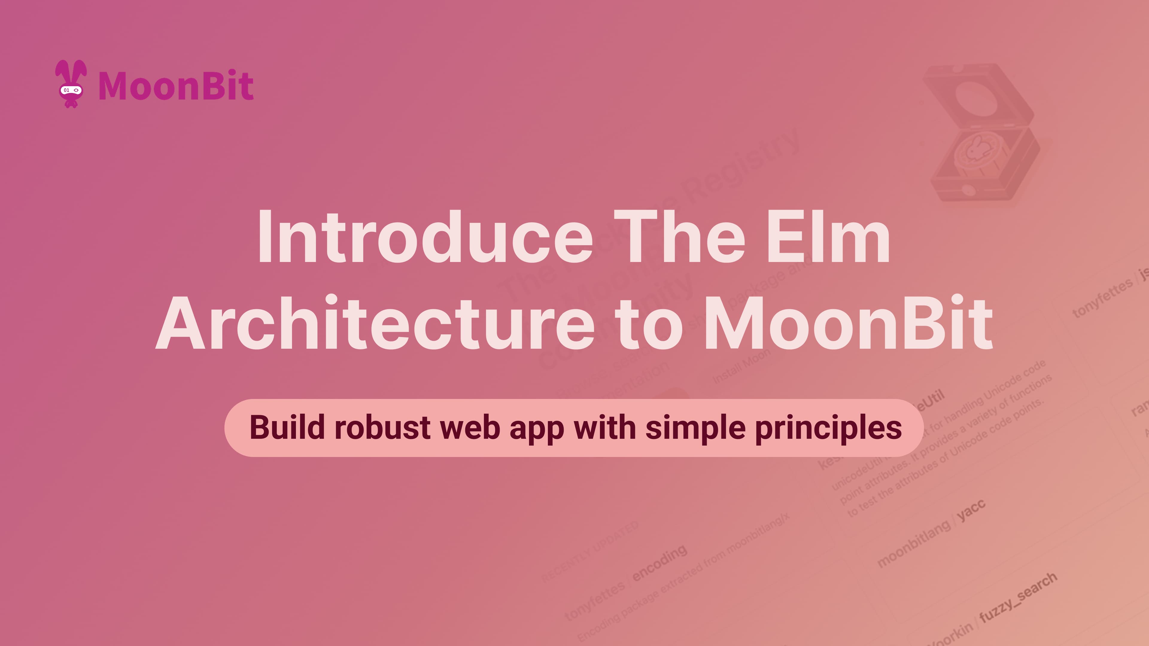Introduce The Elm Architecture to MoonBit: build robust web app with simple principles